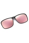 Zhenqi Lunettes de soleil polarisées à clipser Clip de lunettes de soleil en matériau robuste sûr pour Femme Pêche Vélo Condu