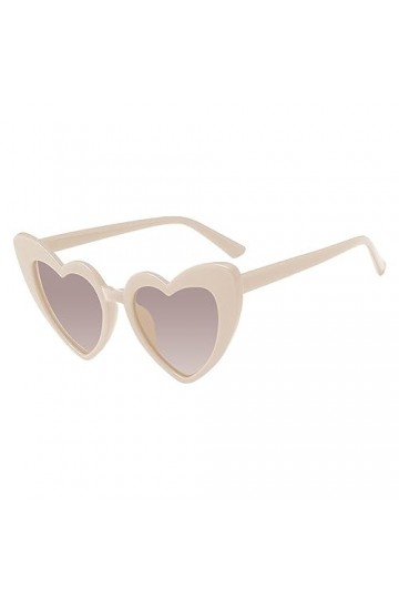 DELESYS Lunettes de soleil en forme damour pour femmes - Lunettes de soleil en forme damour rétro tendance surdimensionnées