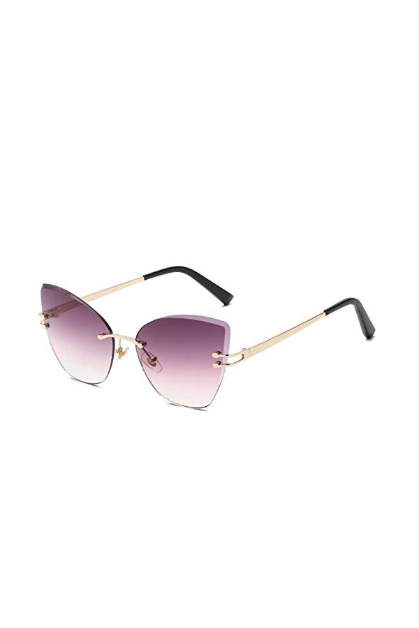 ERYUE des Lunettes de Soleil, Lunettes de Soleil Mode Femme Lunettes UV400 Lunettes de Soleil Yeux de Chat sans Cadre Dames L