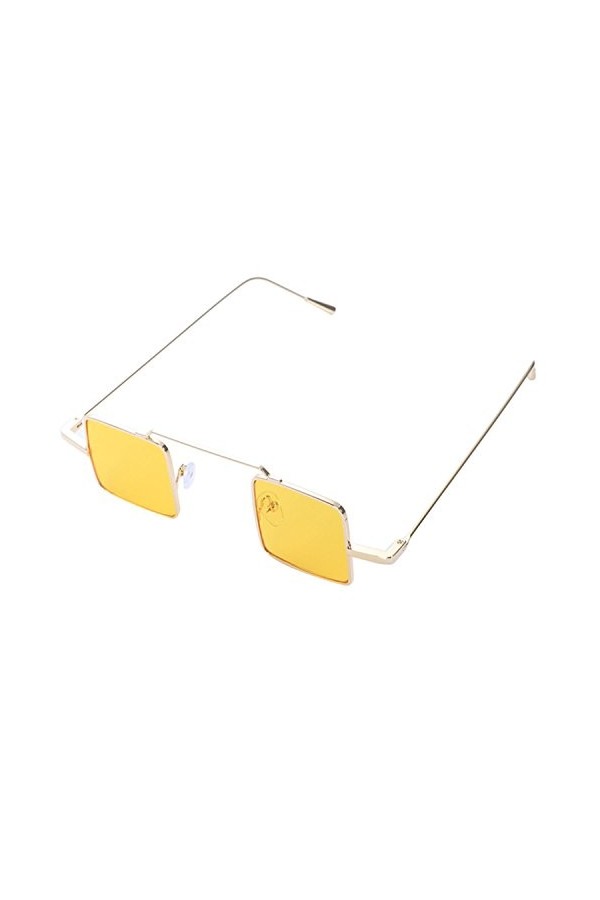 MaiMin Retro Femmes Metal Lunettes de Soleil Cadre Dames Lunettes Vintage Lunettes de Femmes Noir