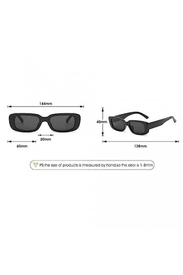 SHYKNYU Petites lunettes de soleil rectangulaires pour femme - Style vintage - Lunettes de soleil carrées personnalisées - St