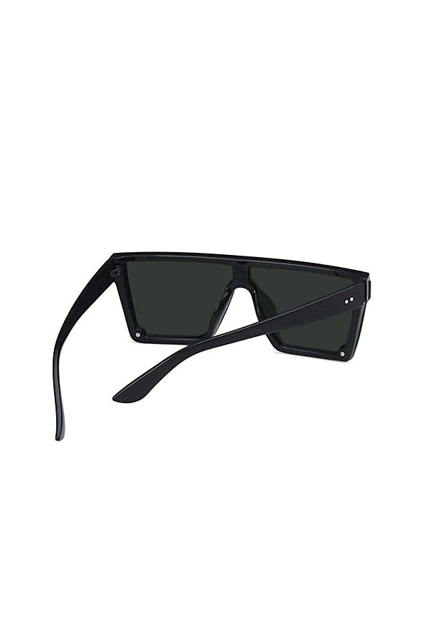 Lunettes de soleil carrées surdimensionnées vintage 400 pour homme et femme - Lunettes de soleil carrées de rue - Conduite Lu