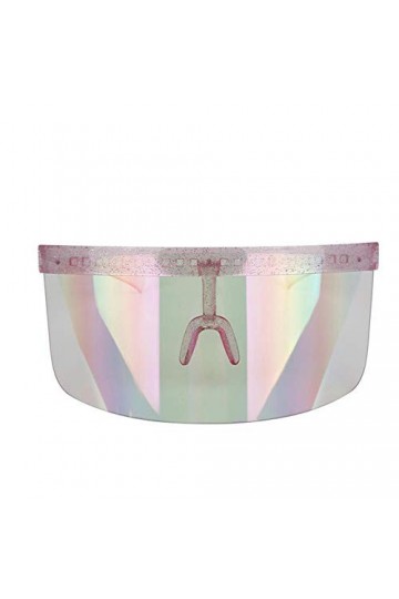 Jiaji Lunettes de Soleil de Voyage Surdimensionnées Lunettes de Soleil Demi-Visage Lunettes de Soleil à Écran Solaire pour Ho