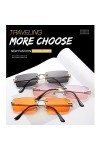 Josenidny Mode Lunettes de Soleil Monture Femmes Unisexe Lunettes Lunettes Streetwear Accessoires Poudre Bleue