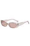 F Fityle Lunettes de soleil rectangulaires femmes dames tendance Style Vintage petites lunettes de conduite lunettes, marron 