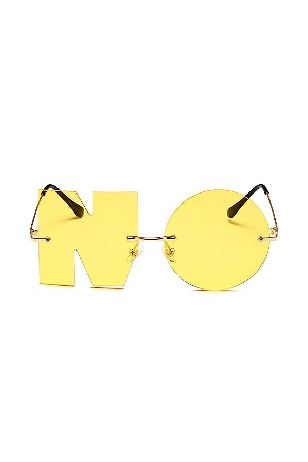 Lunettes de soleil femme tendance - Lunettes de soleil irrégulières hommes - Lettre dété 2023 pas de lunettes de vision conf