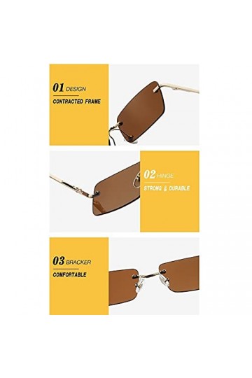 TRULOVE Mode Rectangle Lunettes de Soleil Monture Femmes Unisexe Lunettes Lunettes Streetwear Accessoires Poudre Violette