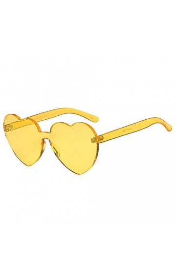 Sunenjoy Lunettes Femme Fille Coeur Forme Lunettes de soleil Dégradé Coloré Bonbons Partie Lunettes jaune 