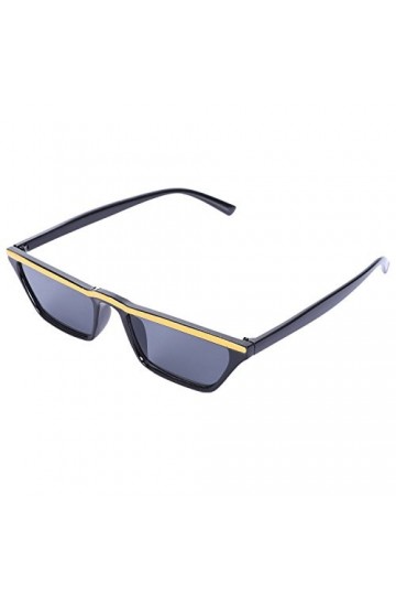 PYNQ Lunettes de Soleil des Petits Oeil Carré Lentille de Film Femme Sexy Lunettes de Soleil Oeil Jaune Noir