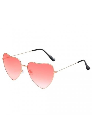 JITNGA 1 Pièces Coeur Lunettes De Soleil De Fête Sans Monture Bonbons Clair Hippie Lunettes Rétro Lunettes Pour Cosplay Fête 