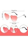 JITNGA 1 Pièces Coeur Lunettes De Soleil De Fête Sans Monture Bonbons Clair Hippie Lunettes Rétro Lunettes Pour Cosplay Fête 
