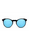 Cheapass Lunettes de Soleil Rondes Noires Bleues UV400 Vintage Rétro Femmes Hommes