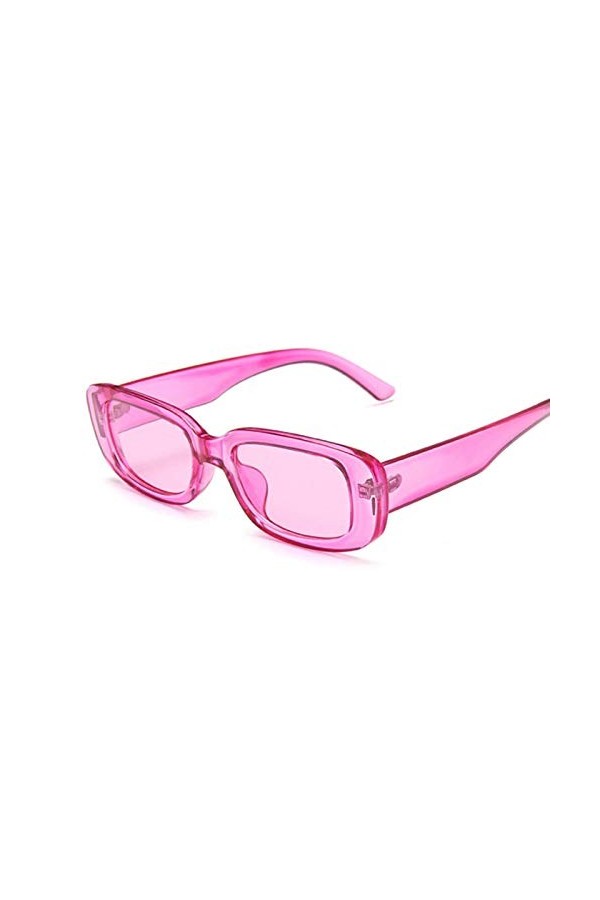 NC Lunettes de soleil vintage carrées noires pour femme de luxe petite marque rectangulaire avec dégradé de verre miroir tran