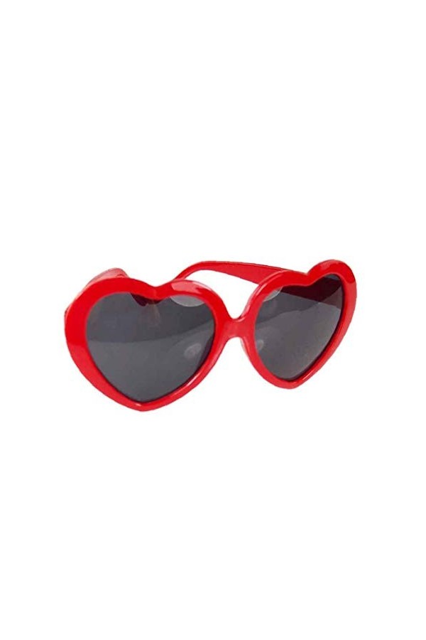 Mode pour femmes dété drôle Lunettes de soleil Creative Design L en forme de coeur Lunettes de soleil cadeau parfait rouge