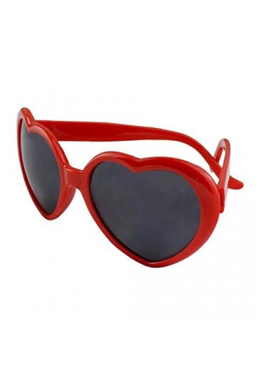 Mode pour femmes dété drôle Lunettes de soleil Creative Design L en forme de coeur Lunettes de soleil cadeau parfait rouge