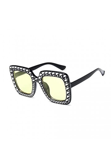 Lunettes de soleil pour femme tendance avec strass - Lunettes de soleil rétro I3K0 - Lunettes de soleil carrées surdimensionn