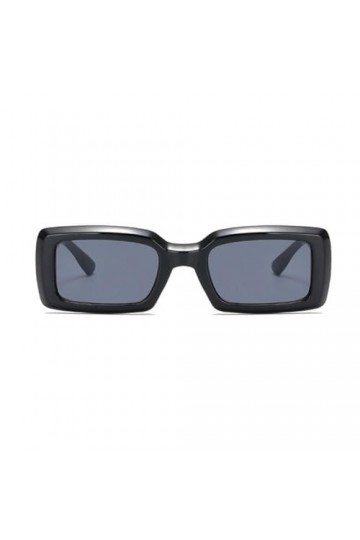 KITPIPI Lunettes de soleil carrées rétro couleur bonbon pour femme, Noir