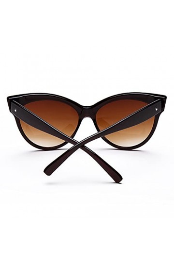 Ruiqas Lunettes de soleil tendance pour femme - Style œil de chat - Légères - Rivets - Protection UV400