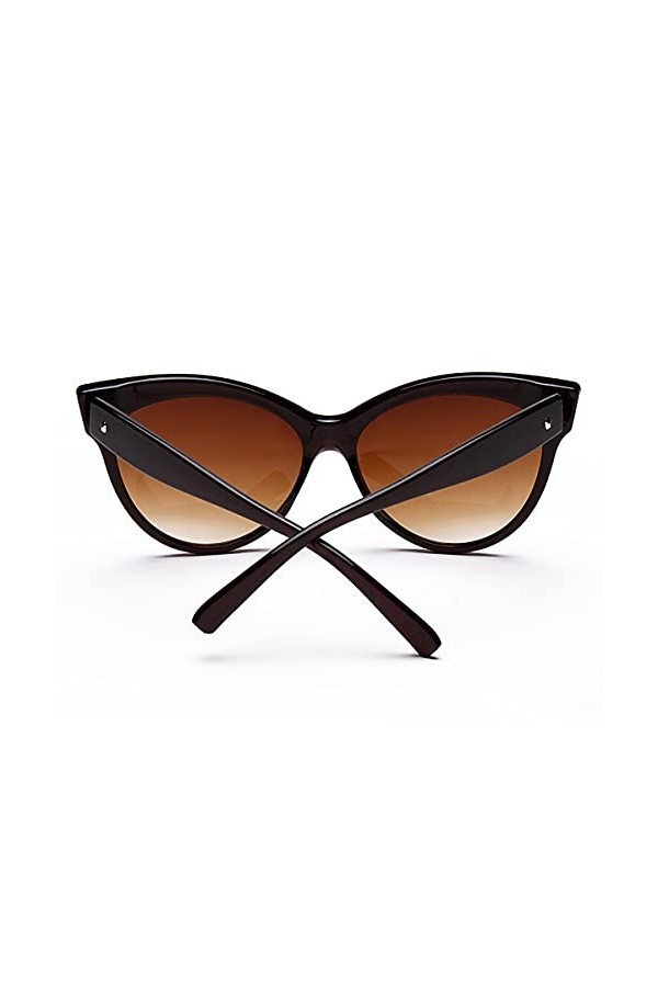 Ruiqas Lunettes de soleil tendance pour femme - Style œil de chat - Légères - Rivets - Protection UV400