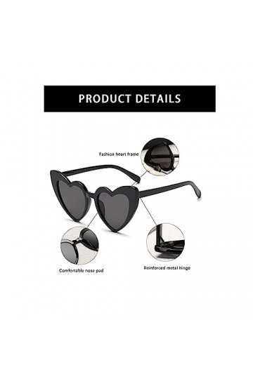 Jieddey Lunettes De Soleil Coeur,Lunettes Coeur Hippy Lunettes Hippie Monture En Métal Rétro Lunettes De Soleil Vintage Pour 