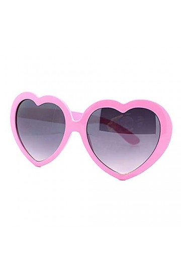 Brussels 08 1 paire de lunettes de soleil unisexes en forme de cœur avec monture en plastique - Cadeau pour femme et homme - 