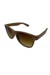 Etoni Lunettes de soleil style bois homme femme unisexe vintage UV400 lunettes aviateur, marron,