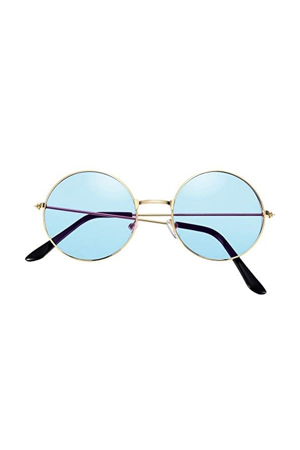 Comtervi Lunettes de Soleil Rondes rétro John Lennon Vintage Lunettes Cadre en métal Lunettes Rondes Lunettes Lunettes extéri