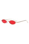 Yuandongxing Vintage Petit Ovale Lunettes De Soleil De Mode Femmes Hommes Cadre En Métal Clair Rose Verres Verres Lunettes De
