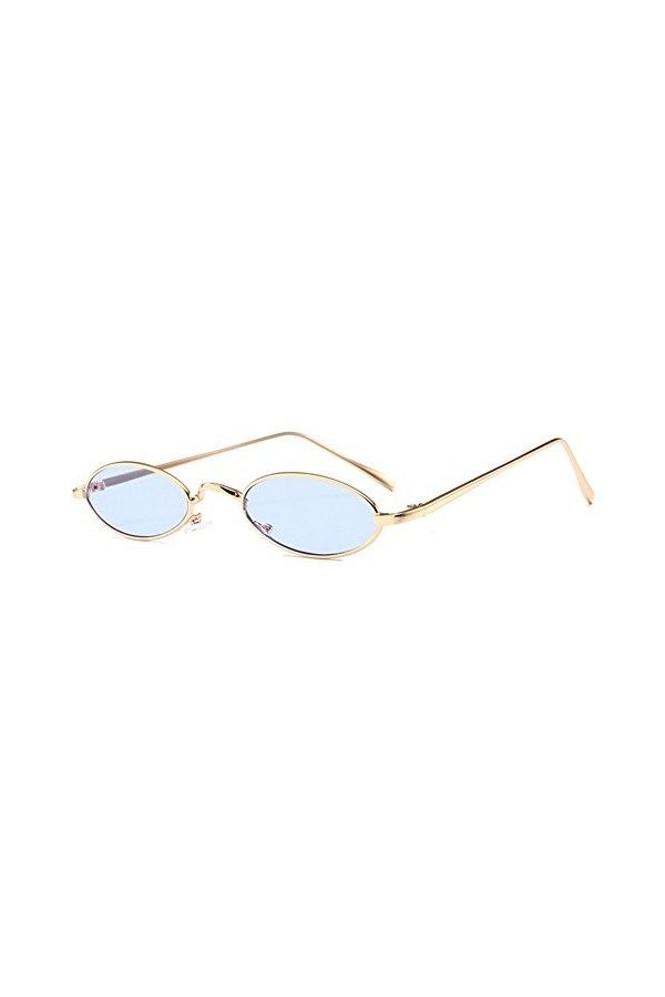 Yuandongxing Vintage Petit Ovale Lunettes De Soleil De Mode Femmes Hommes Cadre En Métal Clair Rose Verres Verres Lunettes De