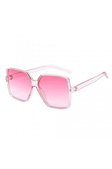 cimen Lunettes de soleil pour femme avec grand cadre, lunettes de soleil tendance, rose, Taille Unique