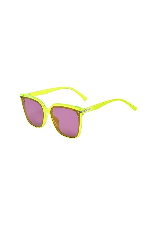 Pianshanzi Appareils de nettoyage à ultrasons Lunettes de soleil pour femme Lunettes de soleil rétro rectangulaires Lunettes 