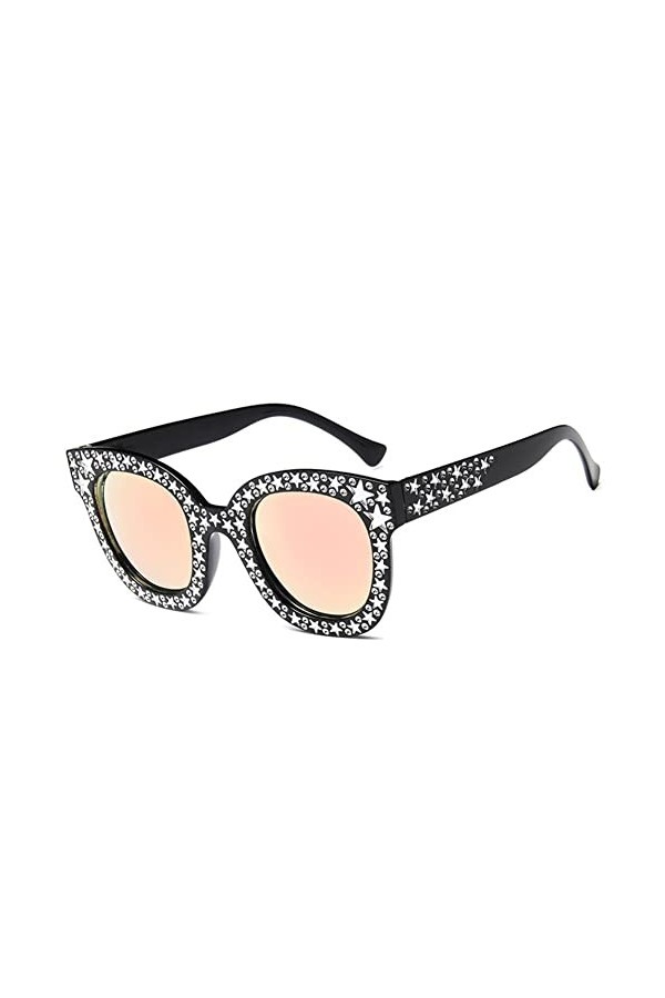 Lunettes de soleil rétro de luxe mosaïque étoile pour femmes style sexy classique UV modèle mode dames decoratio défilé lunet