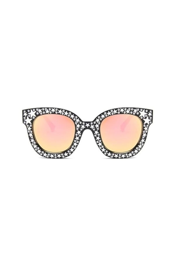 Lunettes de soleil rétro de luxe mosaïque étoile pour femmes style sexy classique UV modèle mode dames decoratio défilé lunet