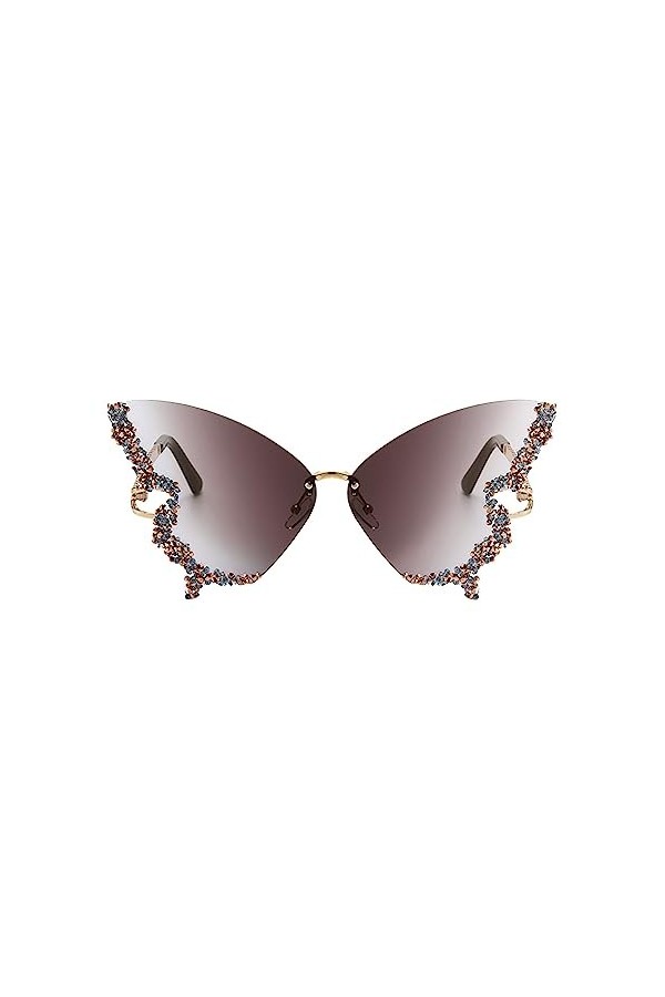 ROYIYI Lunettes Soleil Opaque 2023 lunettes de soleil strass femmes lunettes de soleil minces modèles soleil et lunettes Étui