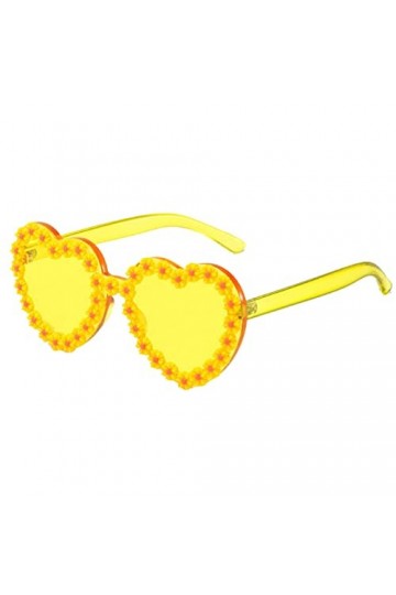 hahuha Lunettes de soleil rondes pour homme - Sans cadre - En forme de cœur - Pour mariée et demoiselle dhonneur - Cadeau po