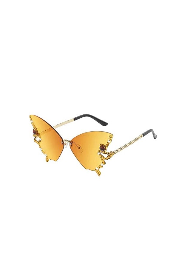 XNBZW Lunettes de soleil papillon Borderles bijoux lunettes de soleil pour femme en forme de papillon en diamant pour femme s