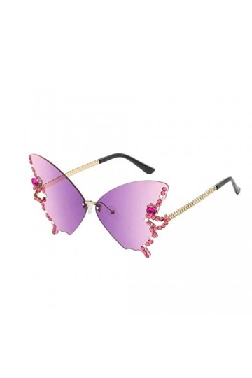 XNBZW Butterfly Sunglassess Borderles Lunettes de soleil en forme de papillon pour femme - Lunettes de soleil surdimensionnée