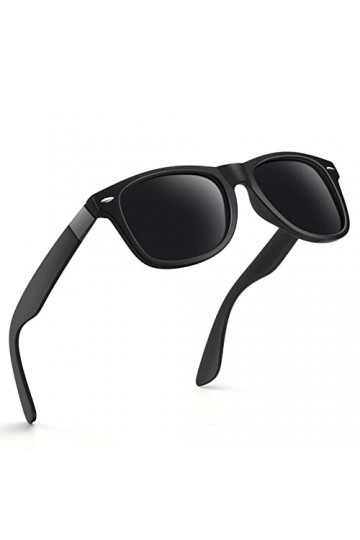 Lunettes de Soleil Pour Hommes et Femmes Style ClassiqueUV400 Protection Vintage Lunettes de Soleil Polarisées Avec Cadre Ult