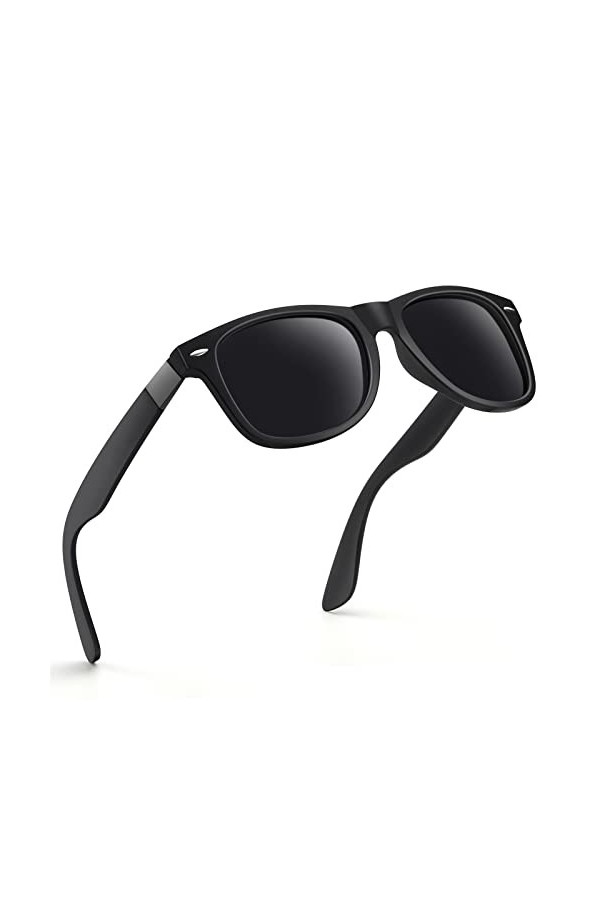 Lunettes de Soleil Pour Hommes et Femmes Style ClassiqueUV400 Protection Vintage Lunettes de Soleil Polarisées Avec Cadre Ult