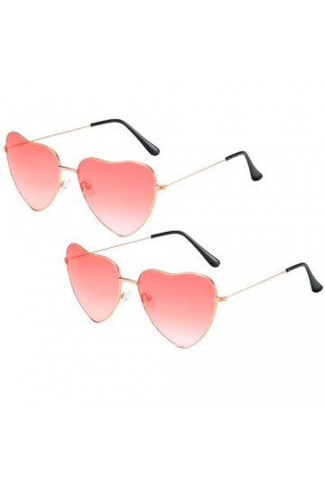 Lunettes Coeur,Lunettes de Soleil Coeur Rose,Lunettes de Soleil Hippie,Drôle de Lunettes de Soleil de Fête,Lunettes en Forme 
