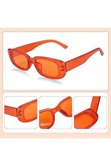 Locisne 5 paires de lunettes vintage petit cadre plein cadre blanc, rougeâtre-brun-bleu clair-blanc orange gris-rose multicol