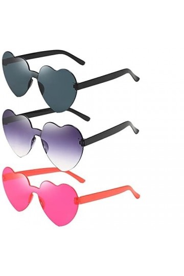 Lunettes de Soleil en Forme de Coeur,Lunettes de Soleil Coeur Sans Monture,Lunettes de Soleil Cœur de Fête de Carnaval,Hippie