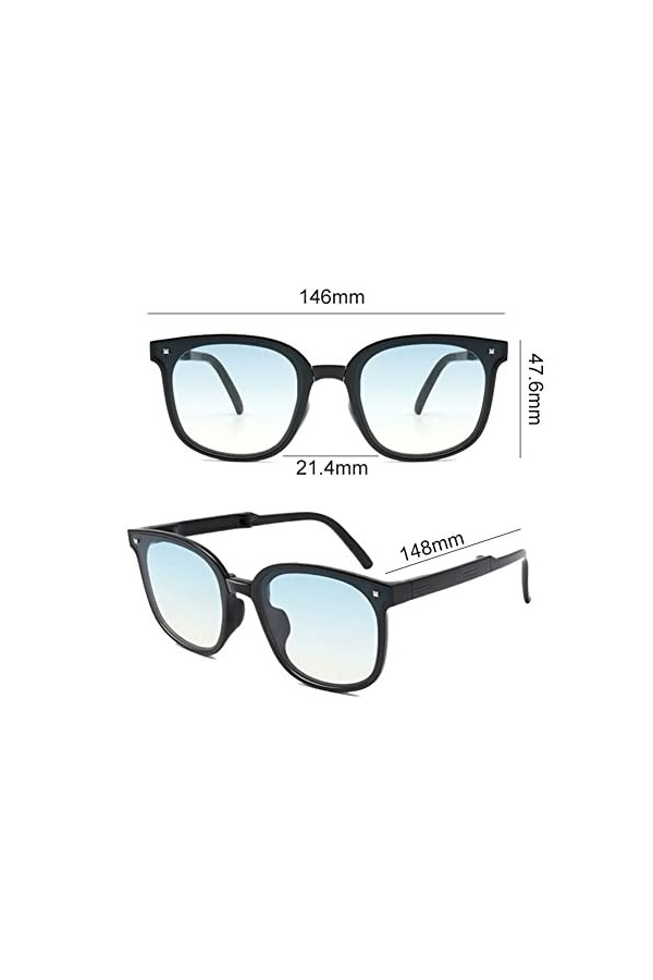 Lunettes de Soleil, Lunettes de Soleil Vintage, Lunettes de Soleil Pliantes, Lunettes de Soleil Tendance, Retro Grand Cadre P