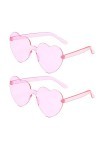 Lunettes de Soleil en Forme de Coeur, Lunettes Fête en Forme de Cœur, Lunettes Coeur Sans Monture, Lunettes en Forme de Cœur 
