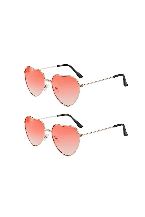 XPEX 2 pièces lunette coeur,lunettes coeur,festival accessoire,Exécution exquise, mode et beauté, bloque la lumière du soleil