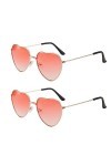 XPEX 2 pièces lunette coeur,lunettes coeur,festival accessoire,Exécution exquise, mode et beauté, bloque la lumière du soleil