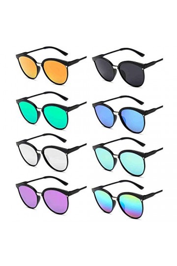 LANSKIRT Lunettes de Soleil Rondes Vintage pour Femmes Polarisées Vintage UV-Protection Lunettes de Soleil Coloré Lunettes de