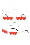 Lunettes de soleil en forme de cœur, lunettes de soleil en forme de cœur sans bordure, lunettes de soleil en forme de cœur, l