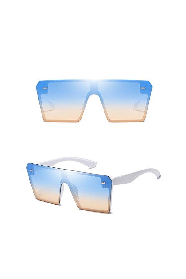 Lunettes De Soleil Hommes Femmes carré Vintage en Miroir Lunettes de Soleil Lunettes Outdoor Lunettes de Sport G 