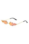 GEMSeven Hommes Femmes Vintage Sans Monture Métal Feu Flamme Lunettes De Soleil Lunettes Uv400